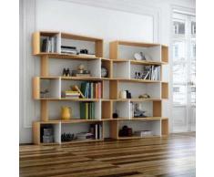 Etagère design en bois décalé L120cm H35cm ONE Blanc