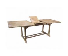Table de jardin rectangulaire extensible teck C FSC 170/210x90cm