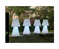 Lampe à poser extérieure en polyéthylène blanc Lola 45cm