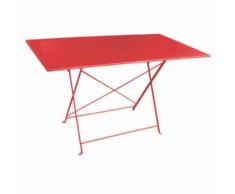 Table de jardin rectangulaire pliante Acier 110x70cm POP Rouge