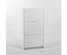 Meuble à chaussures 14 paires en bois laqué L63.5cm DIAMOND 3 tiroirs