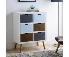 Commode en bois 6 tiroirs Longueur 67 cm JOHNSEN