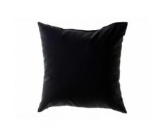 Coussin uni déhoussable 100% coton 60x60cm ROMEO Noir
