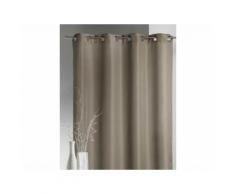 Rideau occultant à oeillets uni polyester 135x260cm ERINE Taupe