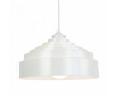 Suspension réglable en métal 6 anneaux en pyramide diamètre 30cm Oreo Blanc