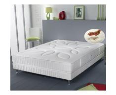 Matelas à ressorts Sensoft + mousse mémoire de forme H.24cm//Soutien ferme POLARIS 160x200cm