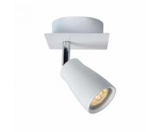 Spot LED orientable pour salle de bains en métal longueur 8 cm Lana Blanc