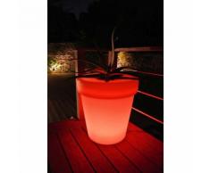 Pot de fleur rond lumineux LED en plastique avec variateur couleur diamètre 60cm Flower