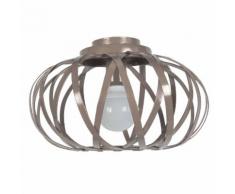 Plafonnier rond en métal croisé largeur 35 cm Pumpkin Taupe