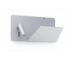 Applique liseuse LED avec plateau et port USB longueur 28cm Suau Gris Gris