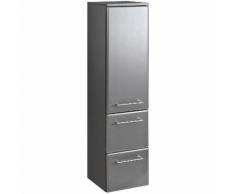 Colonne salle de bain 1 porte 2 tiroirs H123 cm BRADLEY Gris