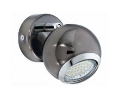 Spot simple LED orientable en métal finition canon de fusil diamètre 7cm Bowl