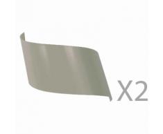 Lot de 2 appliques murale design en métal longueur 26cm Vira Taupe