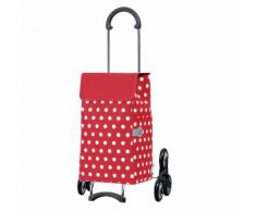 Chariot de course 6 roues châssis classique Treppensteiger Scala Shopper Elfi Rouge