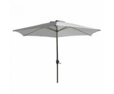 Parasol rond 2m70 en aluminium à manivelle Gris