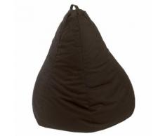 Pouf poire 100% coton garnissage billes polystyrène D75x110cm Cacao