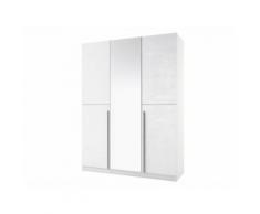 Armoire 3 portes avec étagères et penderie en bois H223xL167 cm
