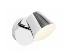 Spot LED orientable en métal chromé diamètre 10cm Torsion