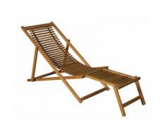 Chilienne de jardin avec repose pieds en acacia FSC GARBO