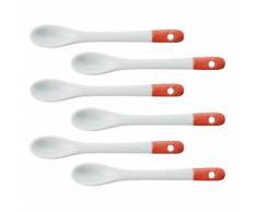Cuillère à café en porcelaine - Set de 6 COLOR LAB Orange