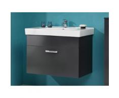 Meuble sous-vasque 1 tiroir avec vasque Longueur 75 cm WEASLEY Anthracite Seul