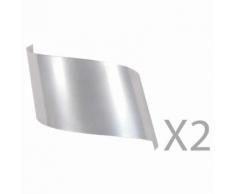 Lot de 2 appliques murale design en métal longueur 26cm Vira Aluminium