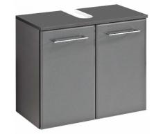 Meuble sous-lavabo 2 portes Longueur 60 cm BRADLEY Gris Seul