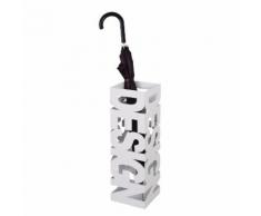 Porte parapluies en acier ajouré Design 16x16x48cm Pop Blanc