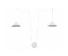 Suspension conique réglable en hauteur (5m) interrupteur tactile sur prise Somerset 2 lumières