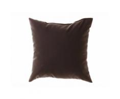 Coussin uni déhoussable 100% coton 60x60cm ROMEO Cacao