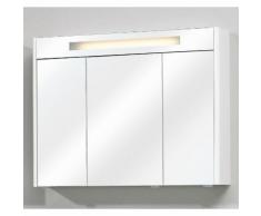 Armoire de toilette 2 portes miroir avec éclairage L60 cm NEVILLE