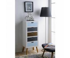 Chiffonnier en bois 5 tiroirs Longueur 40 cm JOHNSEN