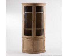 Vitrine d'angle en chêne avec 2 portes Longueur 110cm COLLINE