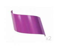 Lot de 2 appliques murale design en métal longueur 26cm Vira Violet