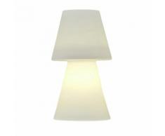 Lampe à poser extérieure en polyéthylène blanc Lola 30cm