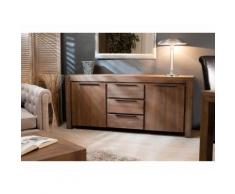 Buffet bas en bois 2 portes 3 tiroirs L180cm ARIA