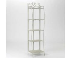 Etagère colonne en métal vieilli 5 niveaux TRESSAGE