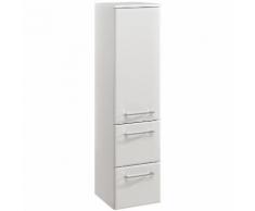 Colonne salle de bain 1 porte 2 tiroirs H123 cm BRADLEY Blanc