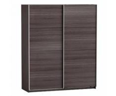 Armoire 2 portes coulissantes en bois Longueur 170 cm SYNTIA Chêne Vulcano