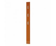 Porte manteau mural en bois 3 accroches rabattables H170cm COLORADO Orange