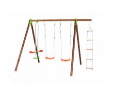 Portique bois/métal 4 agrès DEKO Techwood premium
