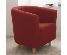 Housse de fauteuil cabriolet/club unie bi-extensible coton/polyester LISA Rouille