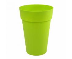 Pot de fleur haut rond en polyéthylène TOSCANE Pistache 46cm
