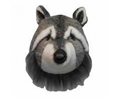 Trophée peluche tête d'animal 100% polyester et fibres Trophy Raton laveur