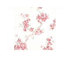 Papier peint vinyle lourd intissé motif floral 10.05x0.52m MERCUTIO Rouge