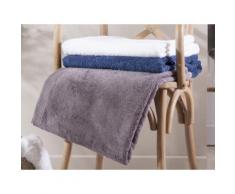 Serviette de toilette unie 100% coton 580gr/m2 50x100cm - lot de 2 AUGUSTIN Anthracite