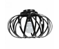 Plafonnier rond en métal croisé largeur 35 cm Pumpkin Noir