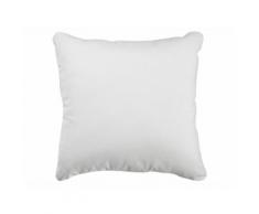 Coussin uni déhoussable 100% coton 60x60cm ROMEO Blanc