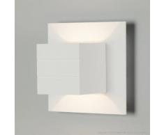 Applique carrée en métal hauteur 15cm Kube Blanc