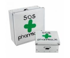 Boîte de rangement rectangulaire pliable SOS Pharmacie BOXES INTIMES 35x35cm